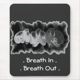 Mousepad Pintor branco-orquídea preto Elegante