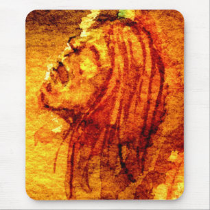 Mousepad Pintor de Aquarelas com Tristeza de Saúde Mental