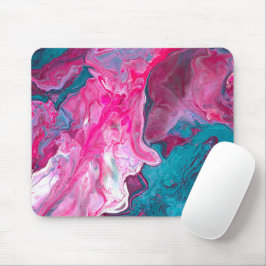 Mousepad Pintor de pintura em forma de mármore cor-de-rosa