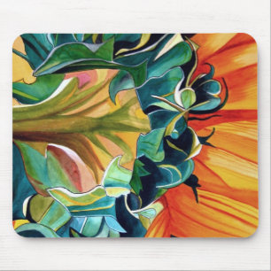 Mousepad Pintor original de girassol amarelo