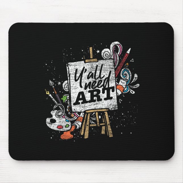 Mousepad Pintora Engraçada Yall Precisa De Arte (Frente)