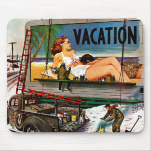 Mousepad Pintores do quadro de avisos no inverno por Stevan