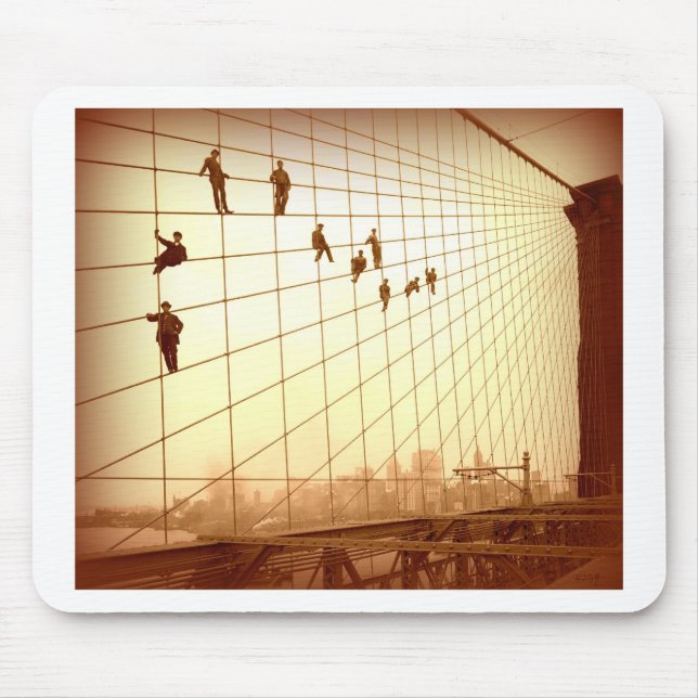 Mousepad Pintores Vintage Ponte de Brooklyn (Frente)