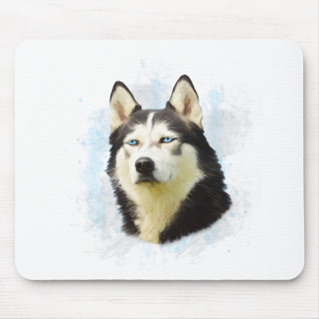 Mousepad Pintura a cores de água salgada siberiana (Frente)