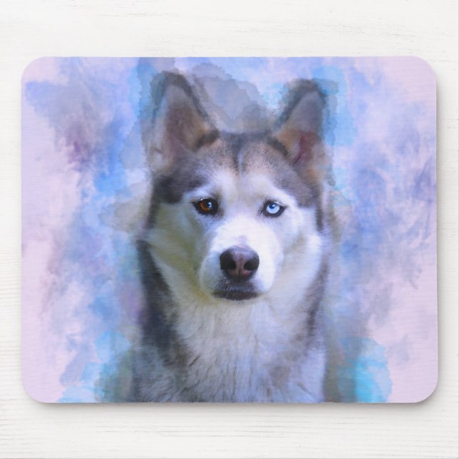 Mousepad Pintura a cores de água salgada siberiana (Frente)