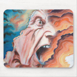 Mousepad Pintura a óleo de ondas de pânico