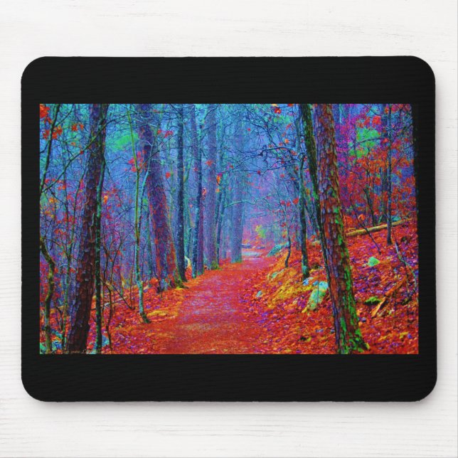 Mousepad Pintura a Óleo Floresta de Luz Negra (Frente)