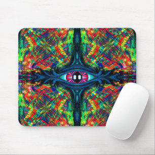 Mousepad Pintura a óleo visionária surreal distorcida aluci