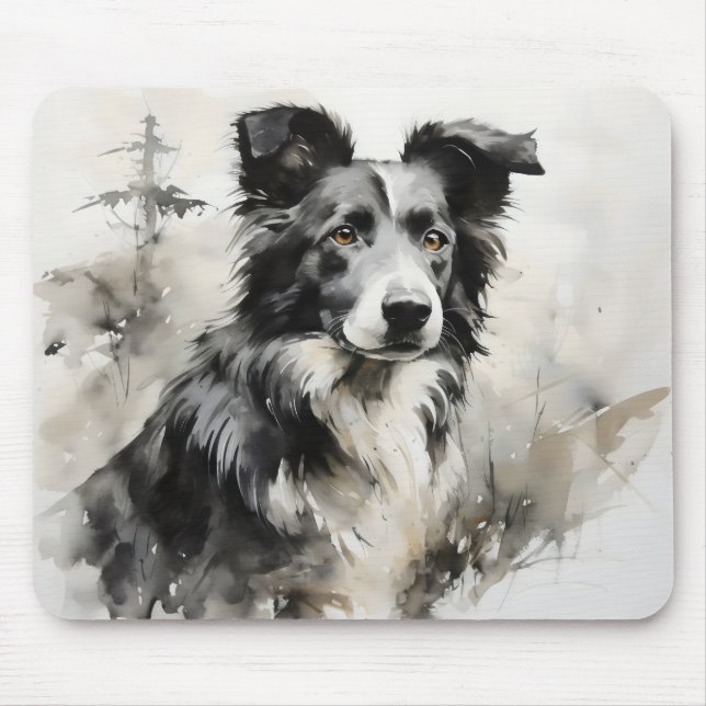 Mousepad Pintura a Tinta da Natureza do Cão (Frente)