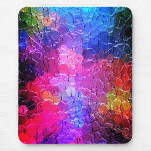 Mousepad Pintura Abstrata   Colorida Dinâmica