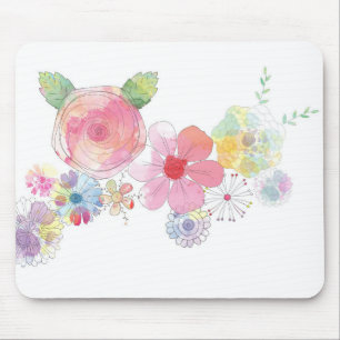 Mousepad pintura-abstrato floral-floral