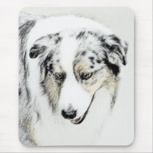 Mousepad Pintura Australiana de Pastor - Arte Original de C