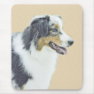 Mousepad Pintura Australiana de Pastor - Arte Original de C