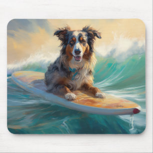 Mousepad Pintura Australiana de Surfe em Praia