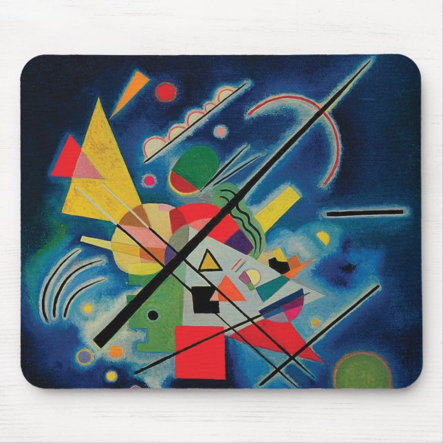 Mousepad Pintura azul por Wassily Kandinsky (Frente)