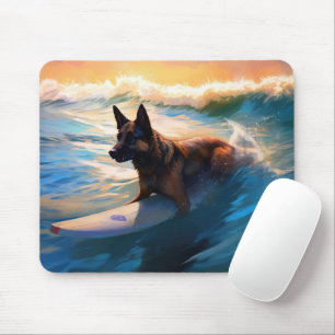 Mousepad Pintura Belga de Surfe em Praia