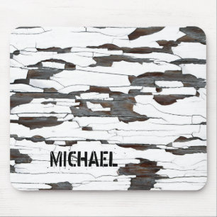 Mousepad Pintura branca de descasque - Personalizável