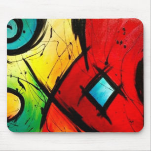 Mousepad Pintura brilhante Funky da arte abstracta