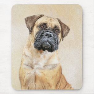 Mousepad Pintura Bullmastiff - Arte Cachorro Original Bonit