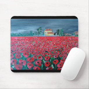 Mousepad Pintura Campo de Amapolas de Alfred Fox
