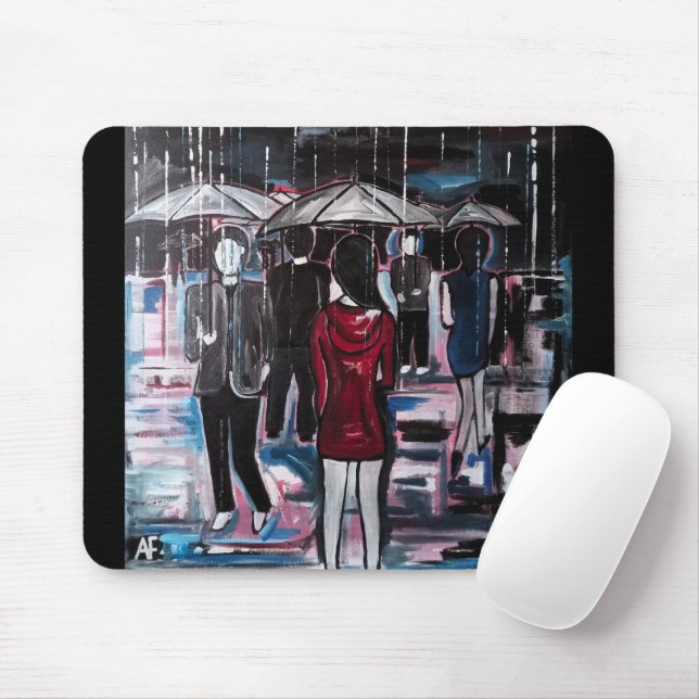 Mousepad Pintura Chuva Retro por Alfred Fox (Com mouse)