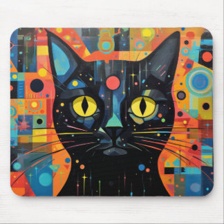 Mousepad Pintura Colorida de Animais de Companhia Cat