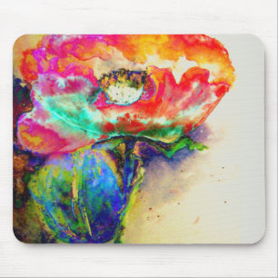 Mousepad Pintura Colorida de Papoila