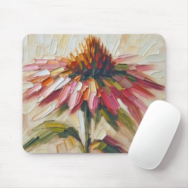 Mousepad Pintura com Flor Cone (Com mouse)