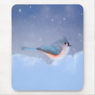 Mousepad Pintura com Titmouse Tufado - Arte Cachorra Origin