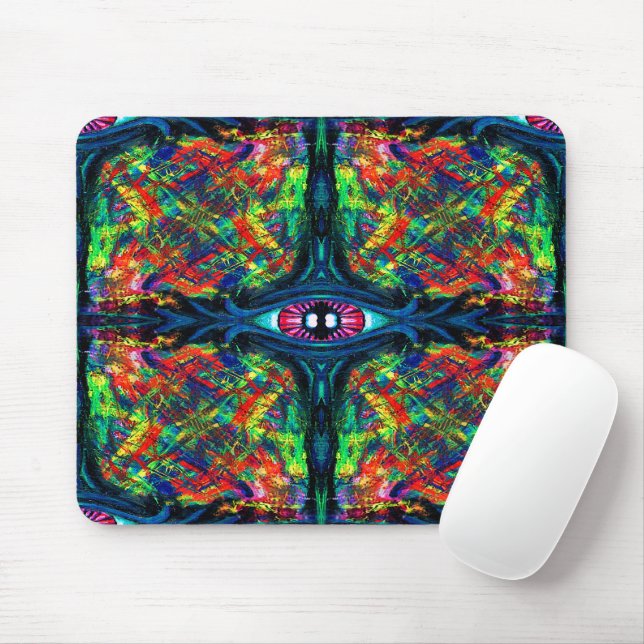 Mousepad Pintura com torção de olhos e trippy (Com mouse)