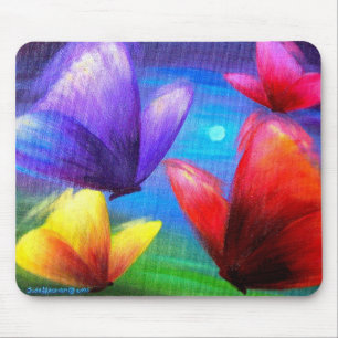 Mousepad Pintura da arte da borboleta - multi