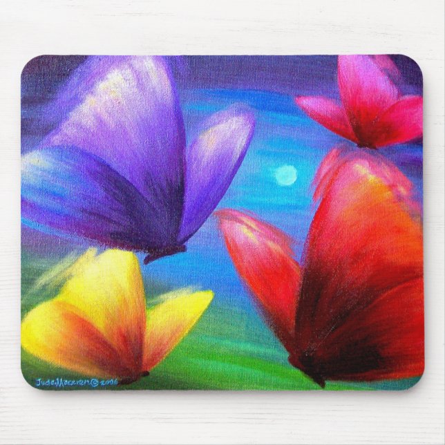 Mousepad Pintura da arte da borboleta - multi (Frente)