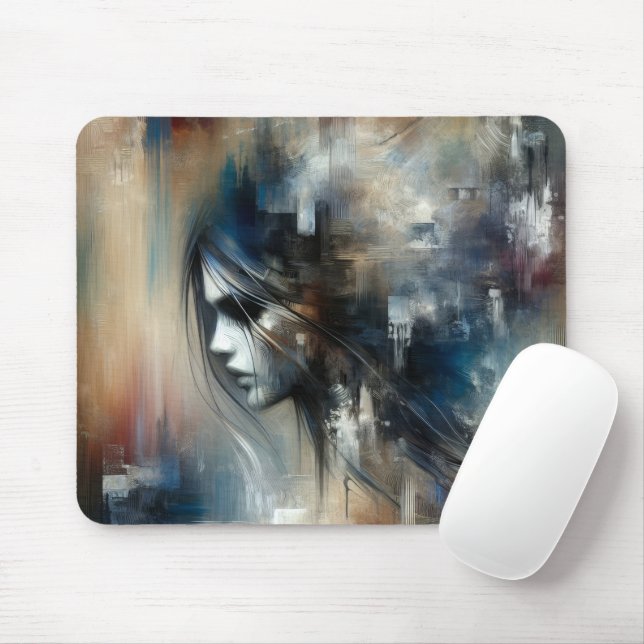 Mousepad Pintura de abstrato (Com mouse)