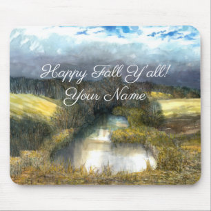 Mousepad Pintura de aquarela de outono