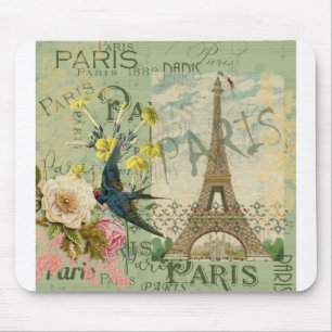 Mousepad Pintura de Arte Antiquada por Viagem da França de