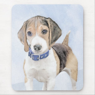 Mousepad Pintura de Beagle - Arte de Cão Original Bonita