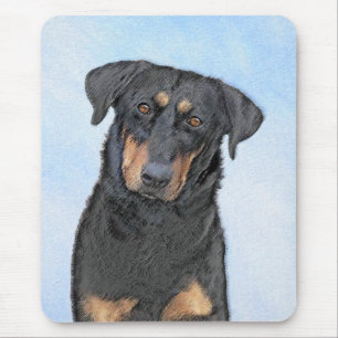 Mousepad Pintura de Beauceron - Arte de Cachorro Original B