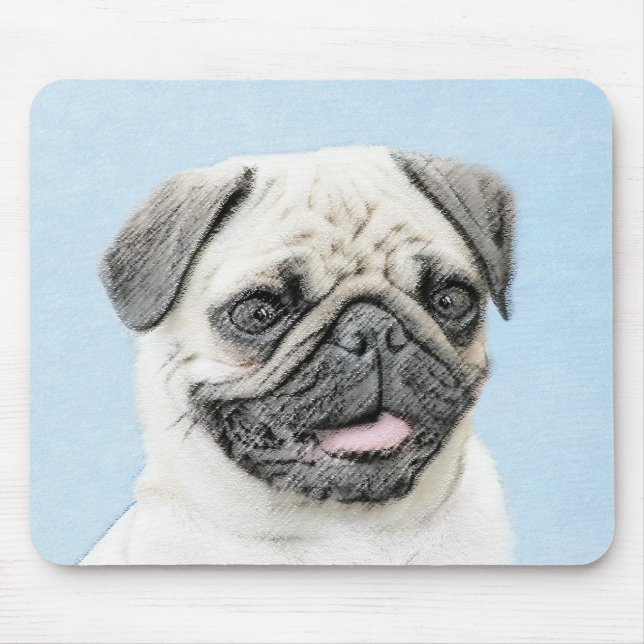 Mousepad Pintura de Cachorro - Arte de Cachorro Original (Frente)