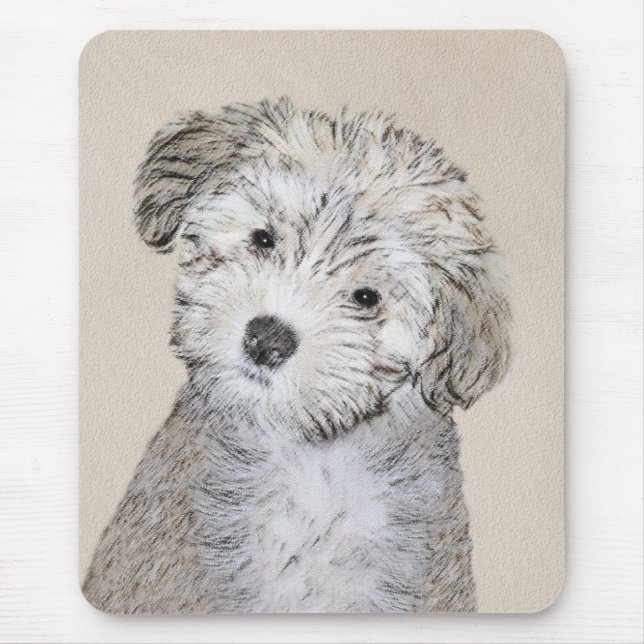 Mousepad Pintura De Cachorro Havanês - Arte Cachorra Origin (Frente)