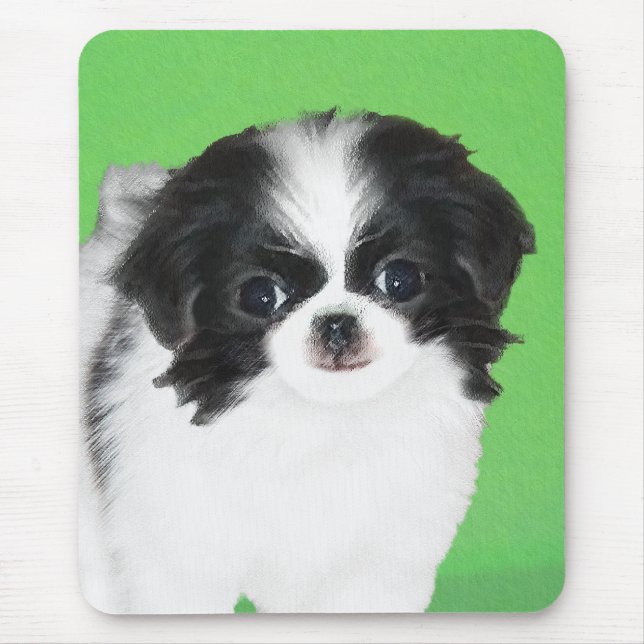 Mousepad Pintura De Cachorro Japonês - Arte Original De Cac (Frente)