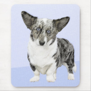 Mousepad Pintura de Cardigan Welsh Corgi - Arte Original pa