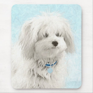 Mousepad Pintura de Coton de Tulear - Arte de Cão Original