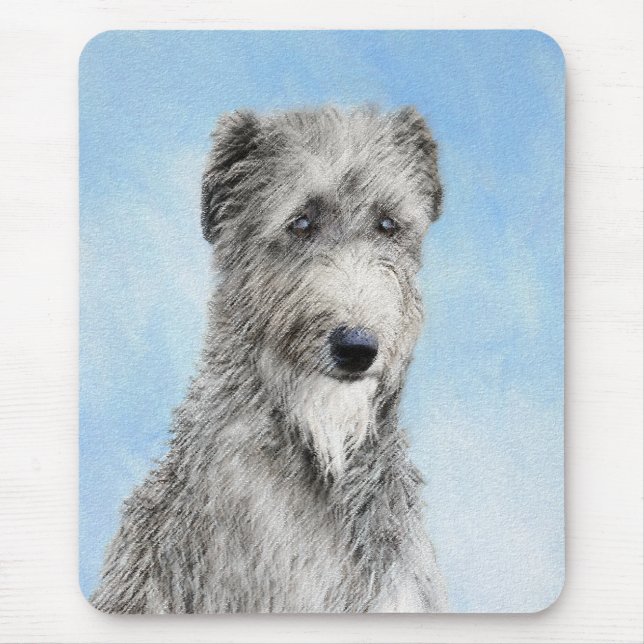 Mousepad Pintura De Deerhound Escocês - Cachorro Original C (Frente)