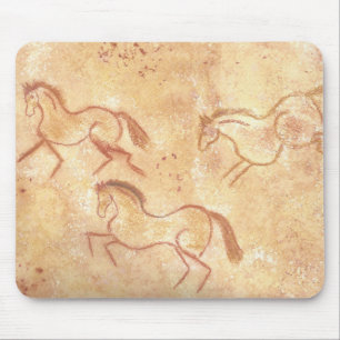 Mousepad Pintura de Desenho Cavernas de Cavalos