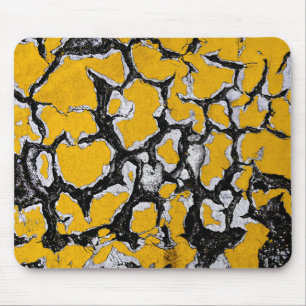 Mousepad Pintura de estrada amarela fissurada