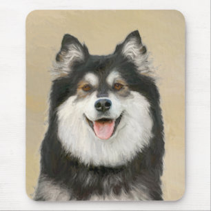 Mousepad Pintura de Finnish Lapphund - Arte Original de Cac