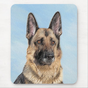 Mousepad Pintura de German shepherd - Arte de Cachorro Orig
