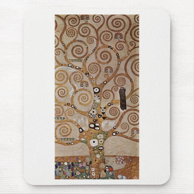 Mousepad Pintura de Gustav Klimt "A Árvore da Vida" (1909) (Frente)