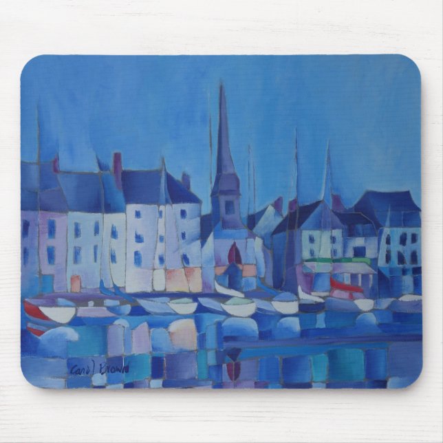 Mousepad Pintura de Honfleur - Normandia, França (Frente)