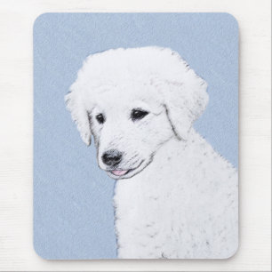 Mousepad Pintura de Kuvasz - Arte de Cachorro Original Boni